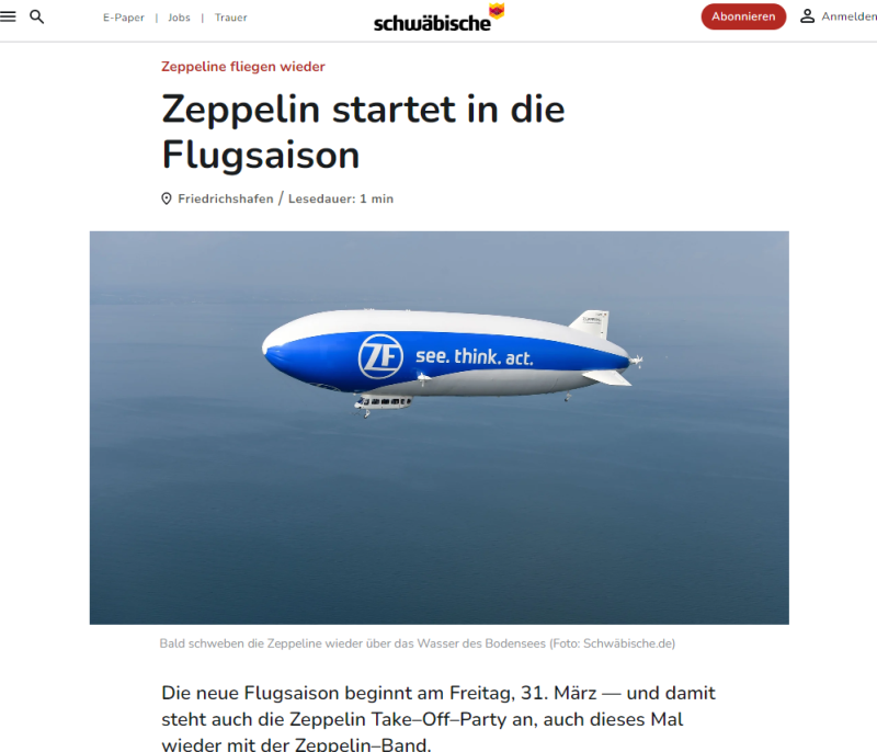 Schwäbische: Zeppelin Take-off 2023